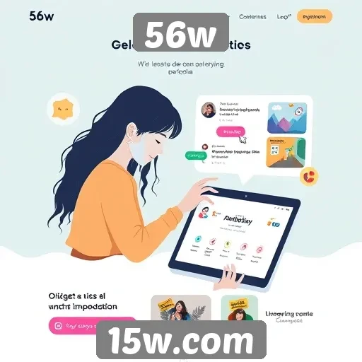 Exploração das funcionalidades interativas do site 56w
